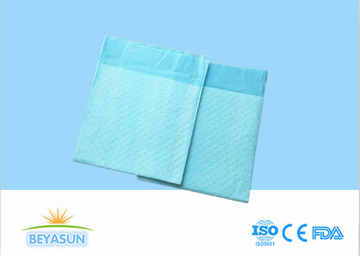 Disposable Incontinence Bed Pads Breathable Blue Hospital Bed Pads