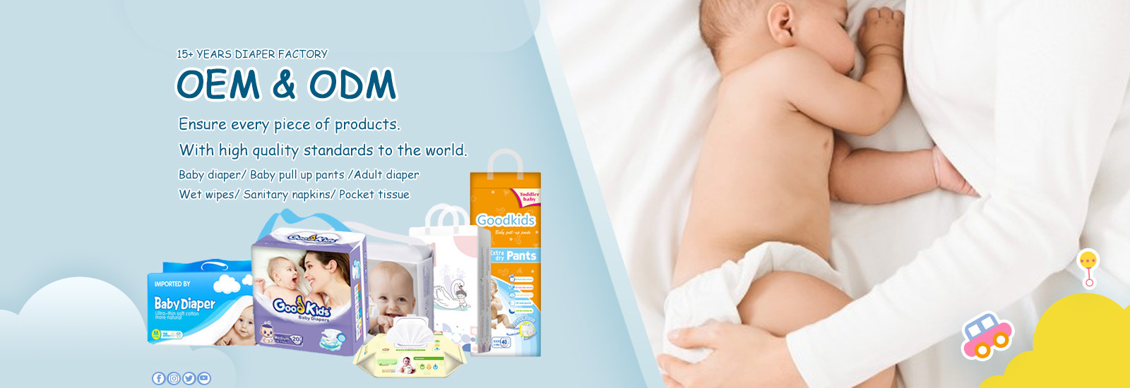 Quality Infant Baby Diapers factory