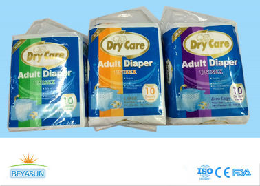 Dry Care Brand Disposable Adult Diapers / Nappies With Wetness Indicator High Absorbency With USA Fluff Pulp Japan Sap