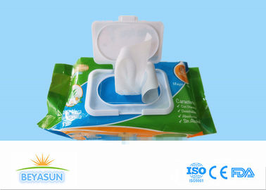Alcohol Free Baby Wet Wipe For Private Label , Plain Non - Woven Spunlace