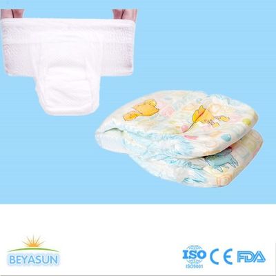 Frontal PP Tape Baby Pull Up Pants With Colorful Tissue Waist Tape