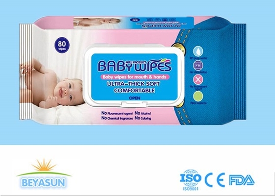Display Box Baby Nonwoven Spunlace Wet Wipe 80pcs